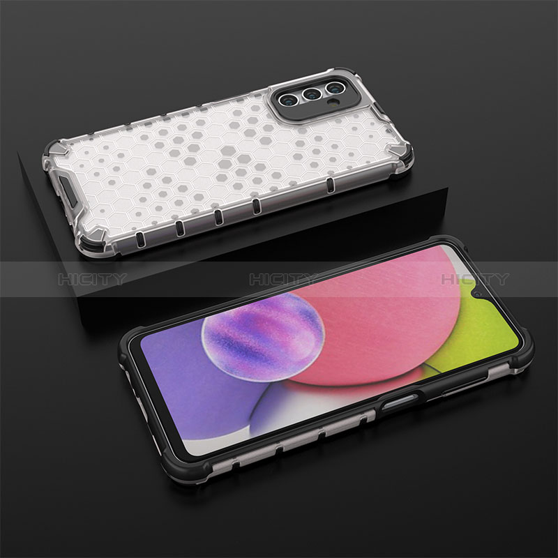 Coque Rebord Contour Silicone et Vitre Transparente Housse Etui 360 Degres AM2 pour Samsung Galaxy A04s Plus