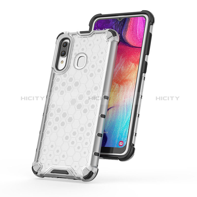 Coque Rebord Contour Silicone et Vitre Transparente Housse Etui 360 Degres AM2 pour Samsung Galaxy A20 Plus