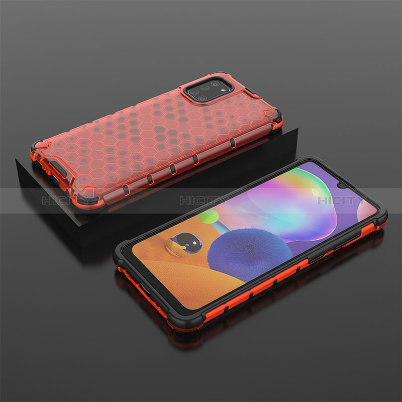 Coque Rebord Contour Silicone et Vitre Transparente Housse Etui 360 Degres AM2 pour Samsung Galaxy A31 Plus