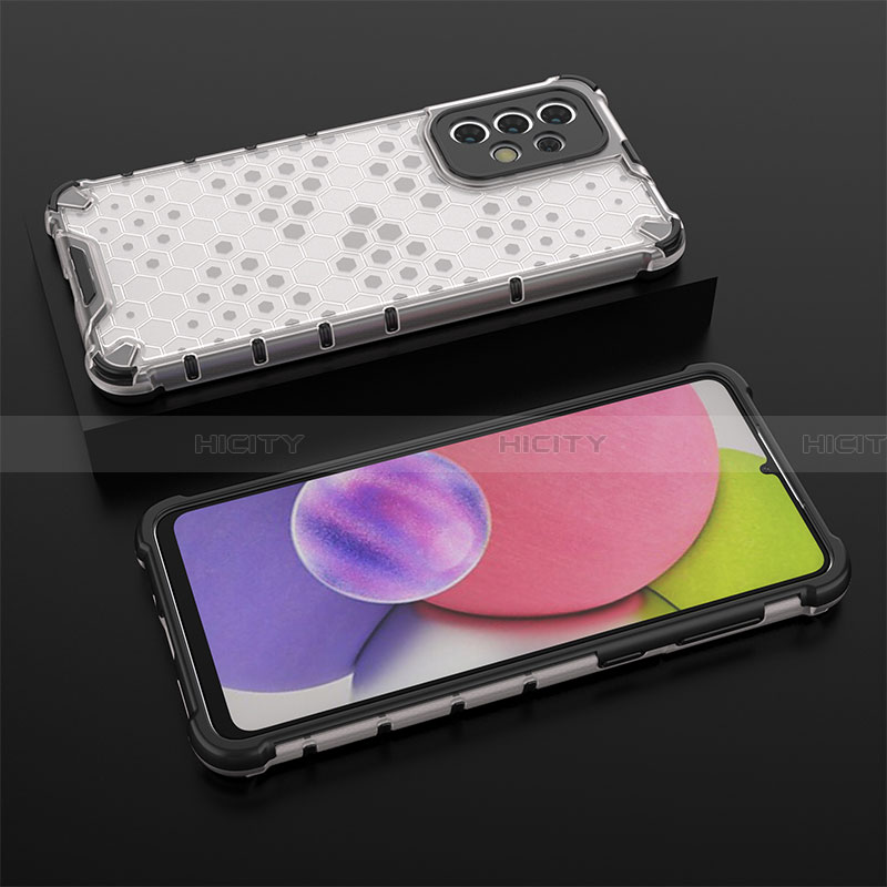 Coque Rebord Contour Silicone et Vitre Transparente Housse Etui 360 Degres AM2 pour Samsung Galaxy A33 5G Blanc Plus