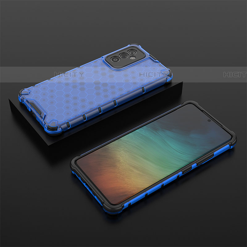 Coque Rebord Contour Silicone et Vitre Transparente Housse Etui 360 Degres AM2 pour Samsung Galaxy A34 5G Bleu Plus