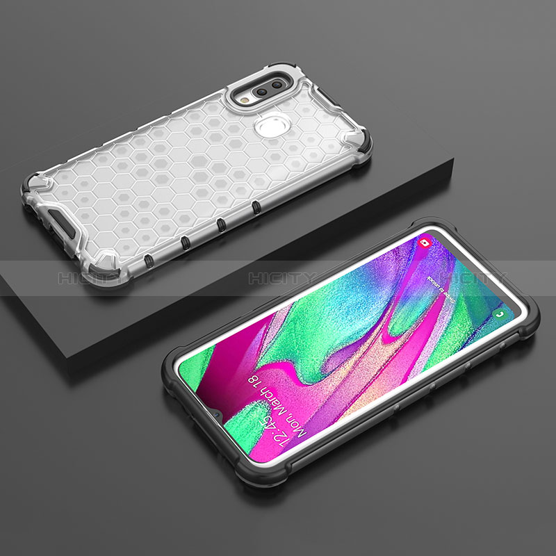 Coque Rebord Contour Silicone et Vitre Transparente Housse Etui 360 Degres AM2 pour Samsung Galaxy A40 Plus