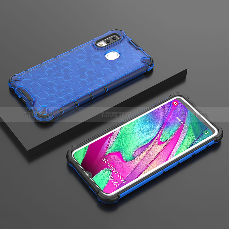 Coque Rebord Contour Silicone et Vitre Transparente Housse Etui 360 Degres AM2 pour Samsung Galaxy A40 Plus