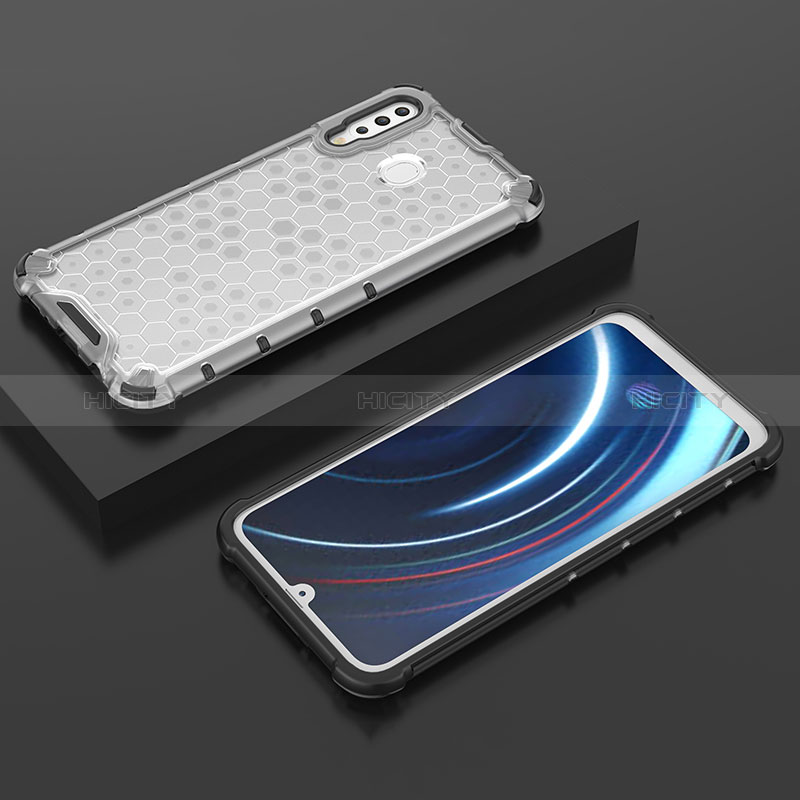 Coque Rebord Contour Silicone et Vitre Transparente Housse Etui 360 Degres AM2 pour Samsung Galaxy A40s Blanc Plus