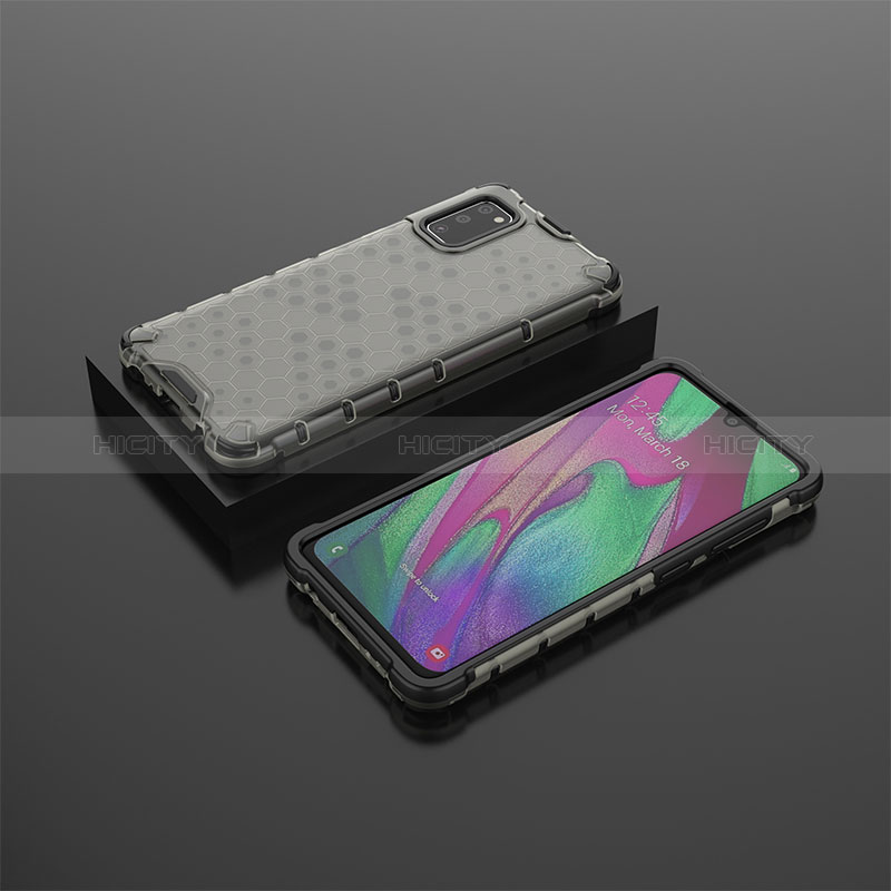 Coque Rebord Contour Silicone et Vitre Transparente Housse Etui 360 Degres AM2 pour Samsung Galaxy A41 Noir Plus