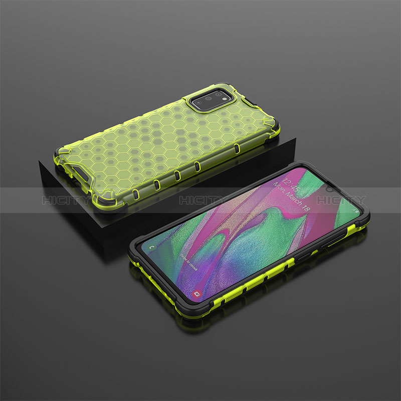 Coque Rebord Contour Silicone et Vitre Transparente Housse Etui 360 Degres AM2 pour Samsung Galaxy A41 Vert Plus