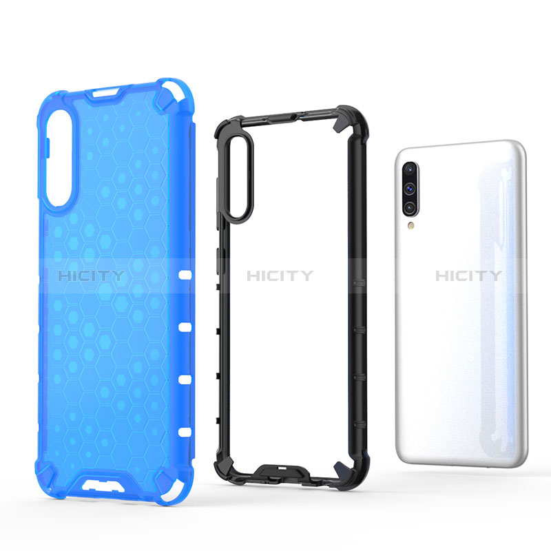 Coque Rebord Contour Silicone et Vitre Transparente Housse Etui 360 Degres AM2 pour Samsung Galaxy A50 Plus