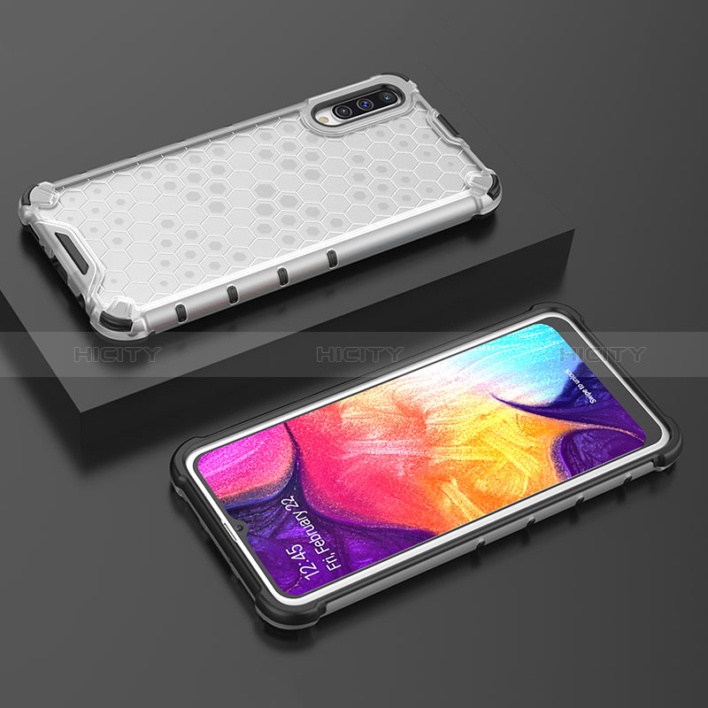 Coque Rebord Contour Silicone et Vitre Transparente Housse Etui 360 Degres AM2 pour Samsung Galaxy A50S Plus