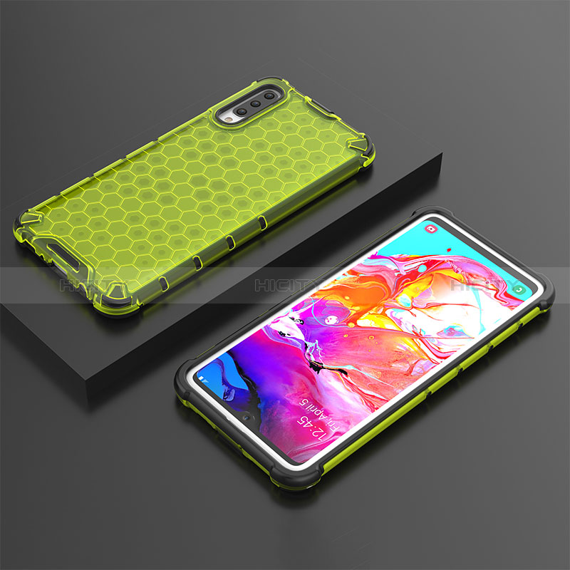 Coque Rebord Contour Silicone et Vitre Transparente Housse Etui 360 Degres AM2 pour Samsung Galaxy A70 Plus