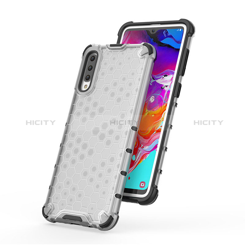 Coque Rebord Contour Silicone et Vitre Transparente Housse Etui 360 Degres AM2 pour Samsung Galaxy A70 Plus