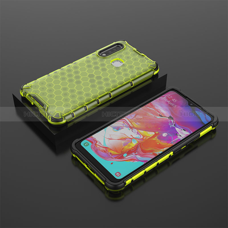 Coque Rebord Contour Silicone et Vitre Transparente Housse Etui 360 Degres AM2 pour Samsung Galaxy A70E Plus