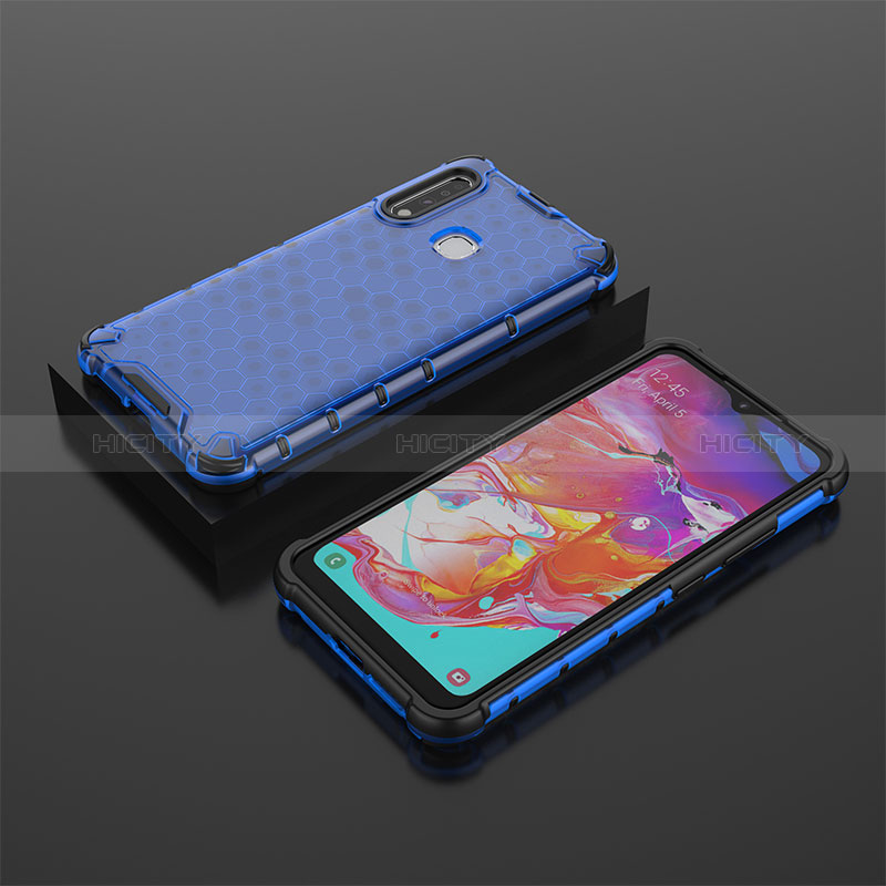 Coque Rebord Contour Silicone et Vitre Transparente Housse Etui 360 Degres AM2 pour Samsung Galaxy A70E Plus