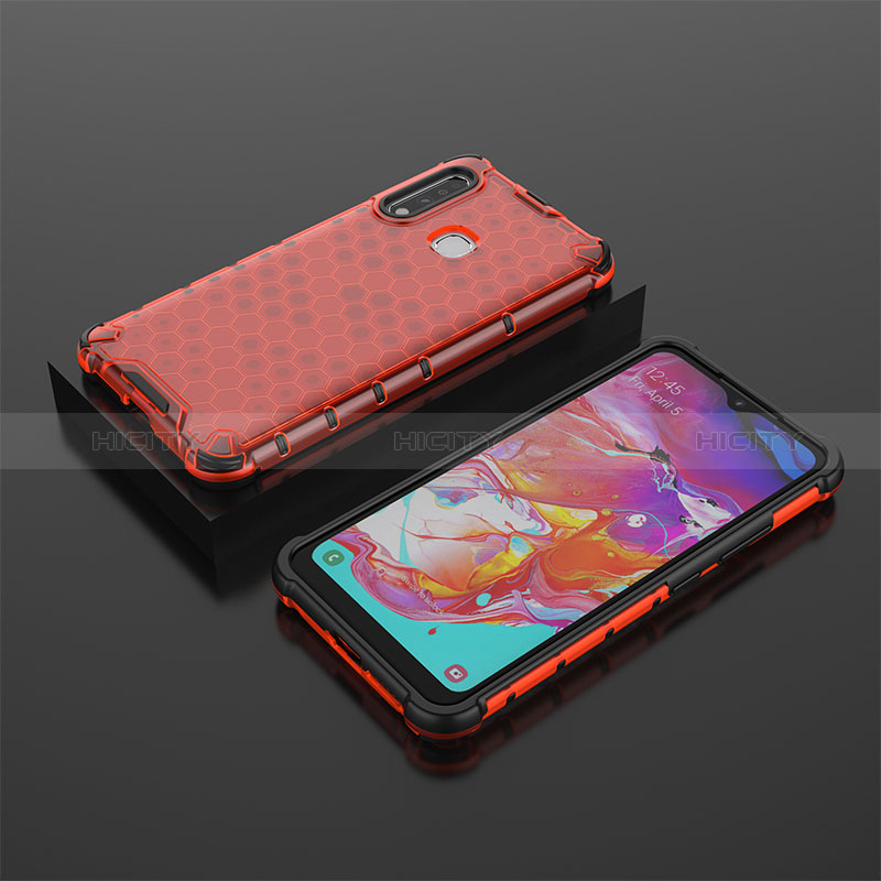 Coque Rebord Contour Silicone et Vitre Transparente Housse Etui 360 Degres AM2 pour Samsung Galaxy A70E Plus