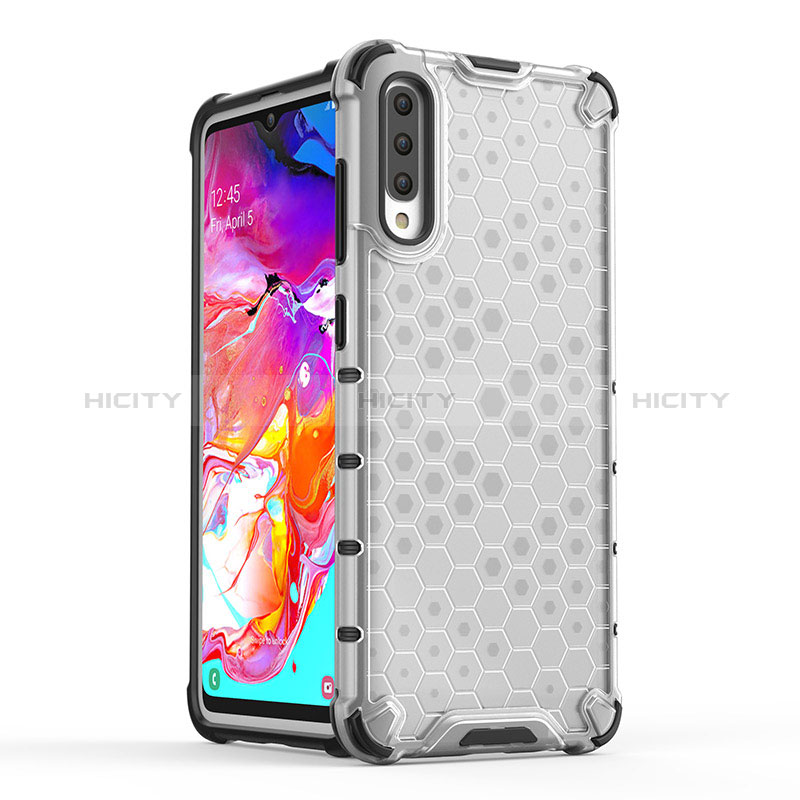 Coque Rebord Contour Silicone et Vitre Transparente Housse Etui 360 Degres AM2 pour Samsung Galaxy A70S Plus