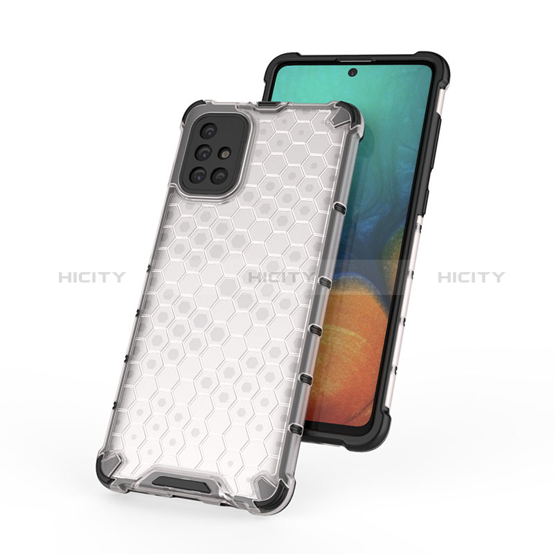 Coque Rebord Contour Silicone et Vitre Transparente Housse Etui 360 Degres AM2 pour Samsung Galaxy A71 5G Plus