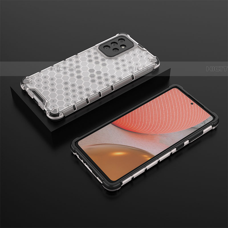 Coque Rebord Contour Silicone et Vitre Transparente Housse Etui 360 Degres AM2 pour Samsung Galaxy A72 4G Plus