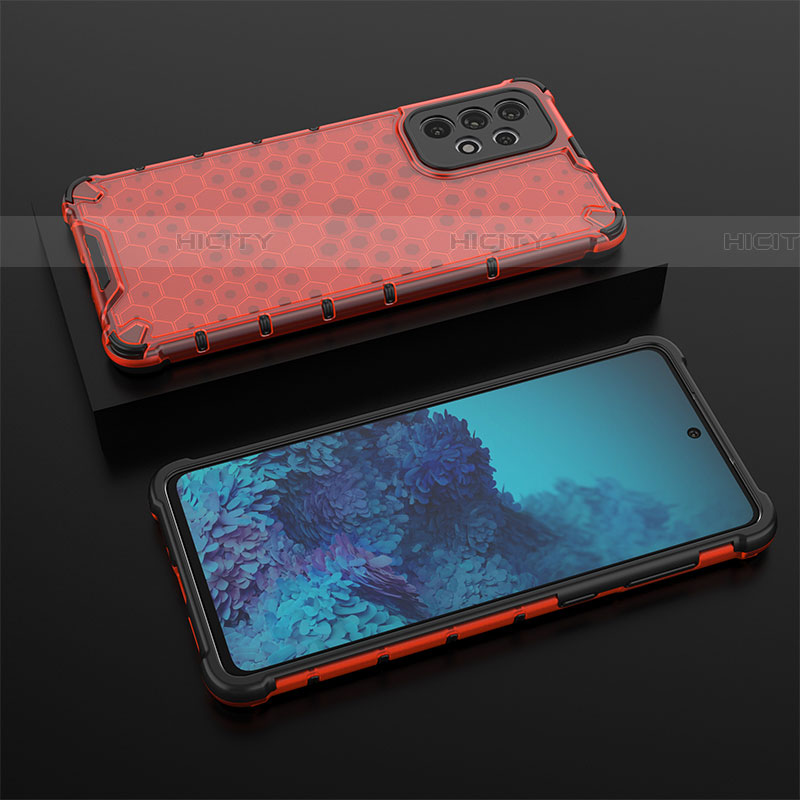 Coque Rebord Contour Silicone et Vitre Transparente Housse Etui 360 Degres AM2 pour Samsung Galaxy A73 5G Rouge Plus