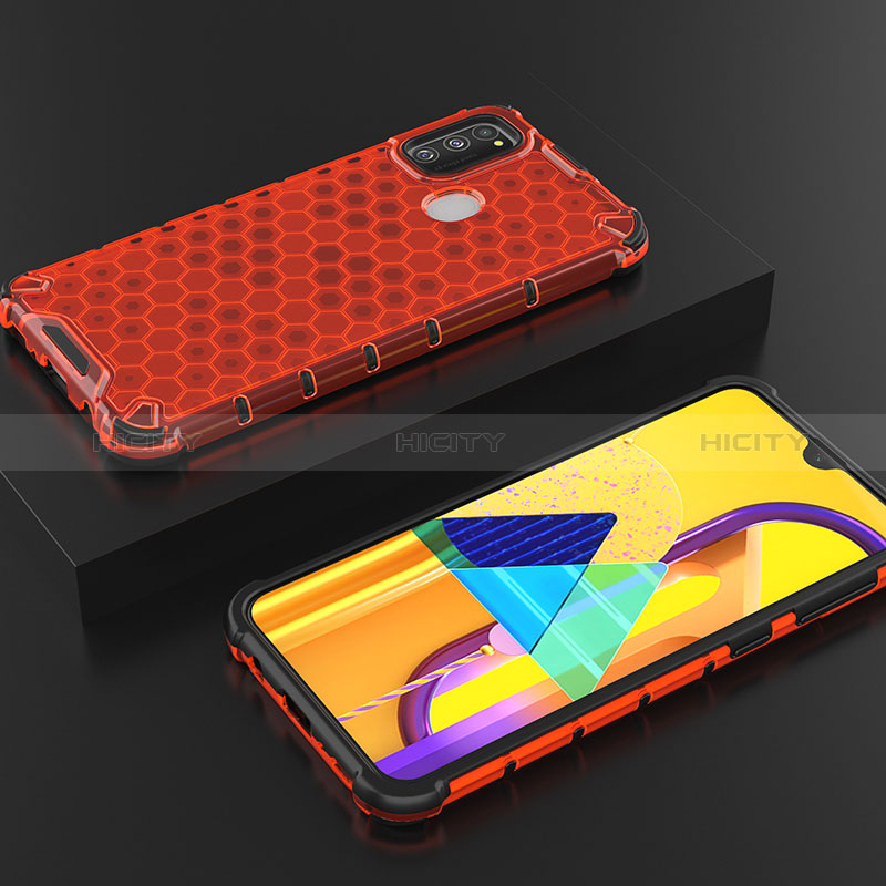 Coque Rebord Contour Silicone et Vitre Transparente Housse Etui 360 Degres AM2 pour Samsung Galaxy M21 Plus