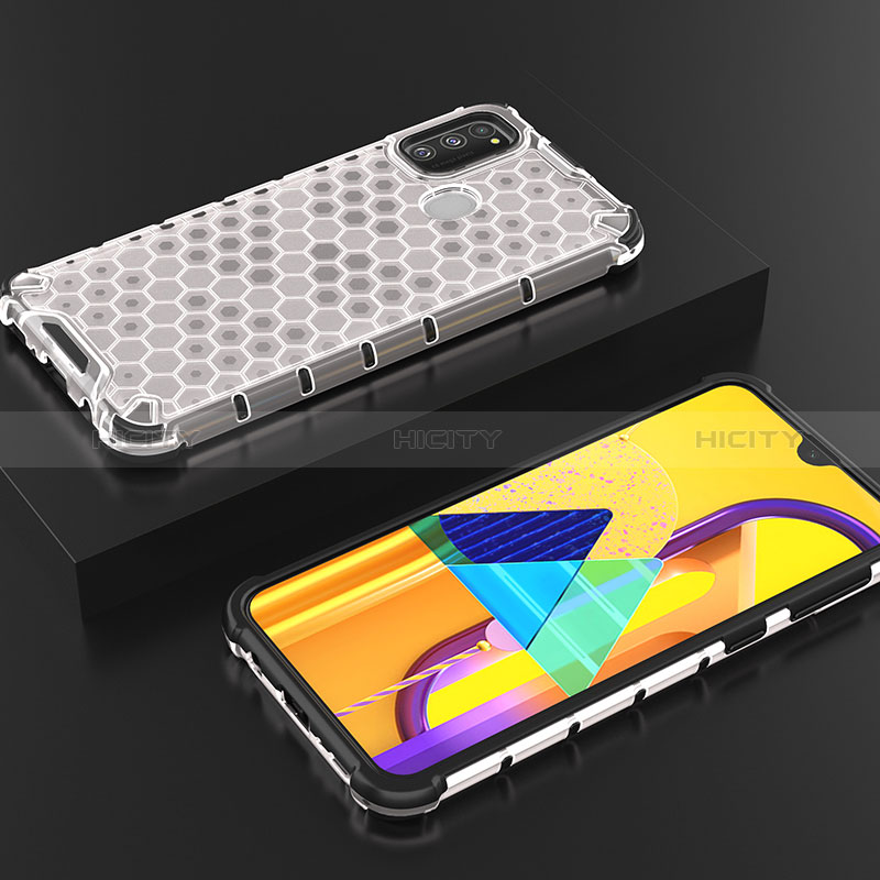 Coque Rebord Contour Silicone et Vitre Transparente Housse Etui 360 Degres AM2 pour Samsung Galaxy M21 Plus