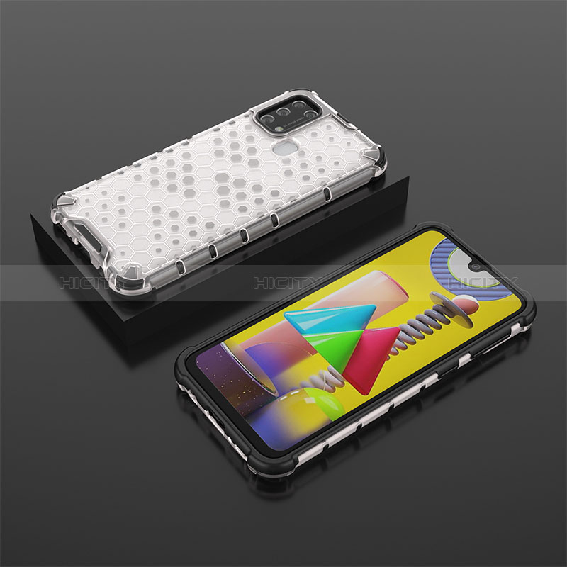 Coque Rebord Contour Silicone et Vitre Transparente Housse Etui 360 Degres AM2 pour Samsung Galaxy M31 Plus