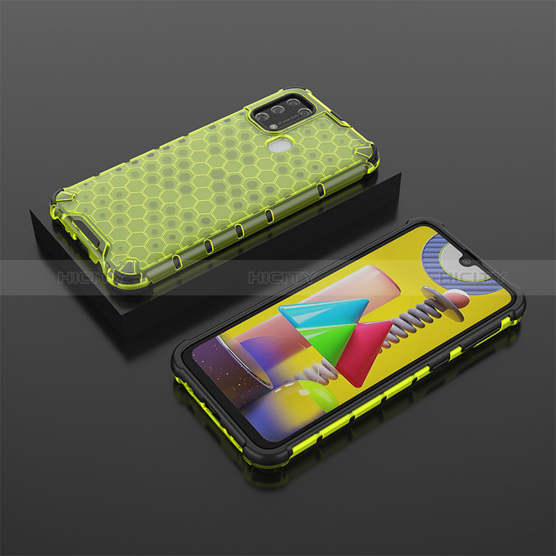 Coque Rebord Contour Silicone et Vitre Transparente Housse Etui 360 Degres AM2 pour Samsung Galaxy M31 Prime Edition Plus