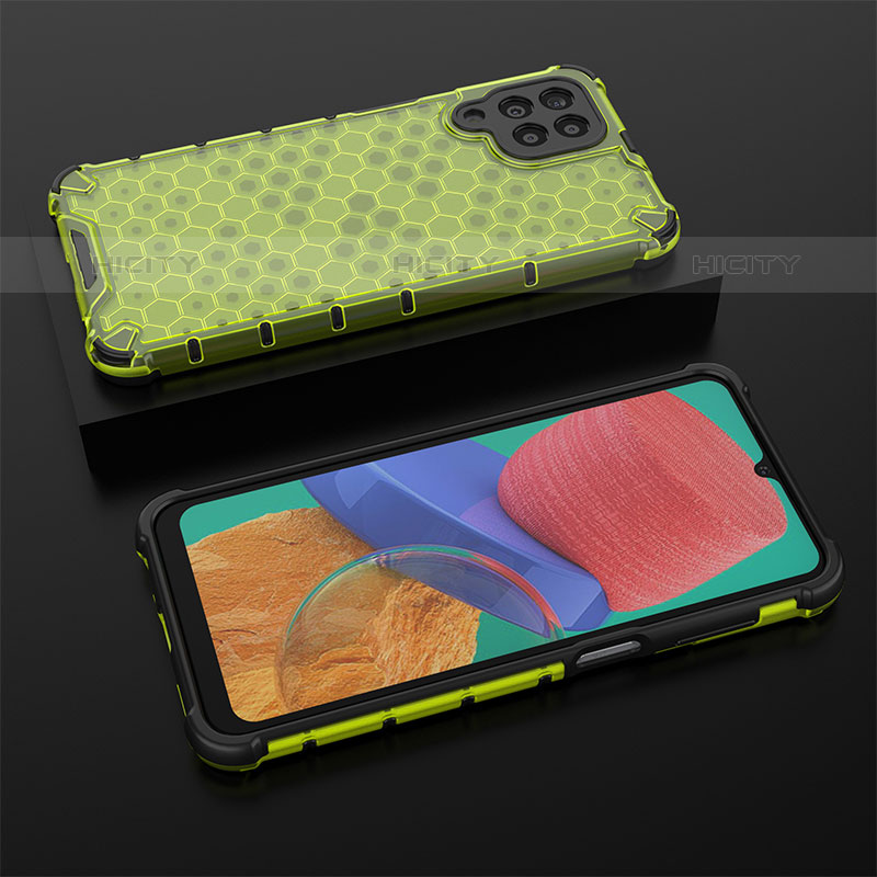 Coque Rebord Contour Silicone et Vitre Transparente Housse Etui 360 Degres AM2 pour Samsung Galaxy M33 5G Vert Plus