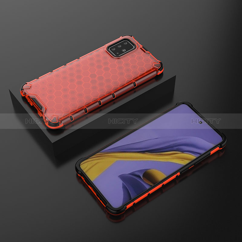 Coque Rebord Contour Silicone et Vitre Transparente Housse Etui 360 Degres AM2 pour Samsung Galaxy M40S Rouge Plus