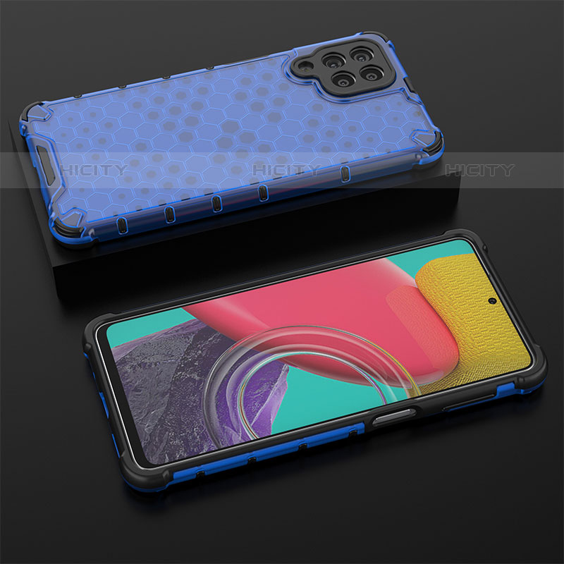 Coque Rebord Contour Silicone et Vitre Transparente Housse Etui 360 Degres AM2 pour Samsung Galaxy M53 5G Plus