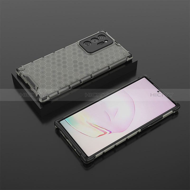 Coque Rebord Contour Silicone et Vitre Transparente Housse Etui 360 Degres AM2 pour Samsung Galaxy Note 20 Ultra 5G Noir Plus