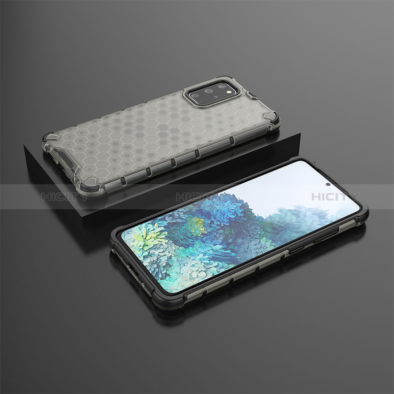 Coque Rebord Contour Silicone et Vitre Transparente Housse Etui 360 Degres AM2 pour Samsung Galaxy S20 Plus 5G Noir Plus