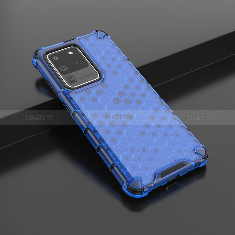 Coque Rebord Contour Silicone et Vitre Transparente Housse Etui 360 Degres AM2 pour Samsung Galaxy S20 Ultra Plus