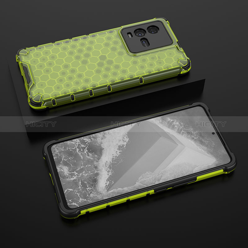 Coque Rebord Contour Silicone et Vitre Transparente Housse Etui 360 Degres AM2 pour Vivo iQOO 10 5G Plus