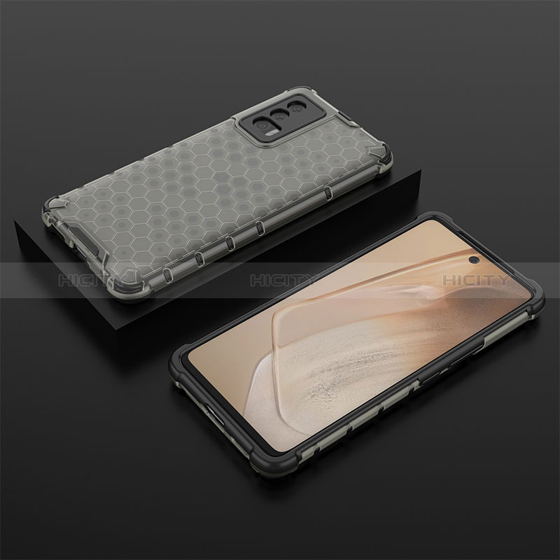 Coque Rebord Contour Silicone et Vitre Transparente Housse Etui 360 Degres AM2 pour Vivo iQOO 7 India 5G Noir Plus