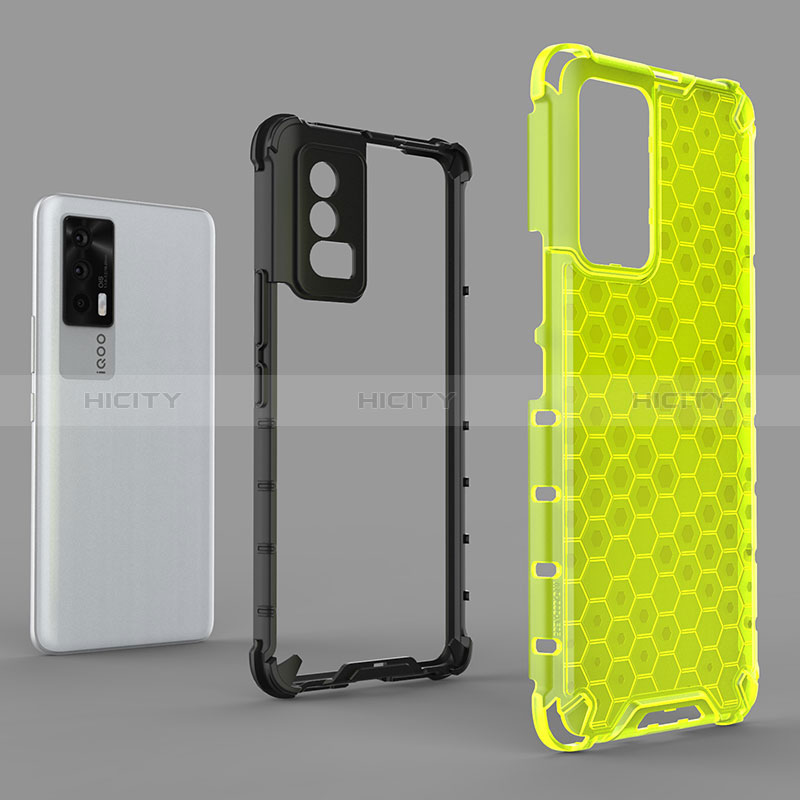 Coque Rebord Contour Silicone et Vitre Transparente Housse Etui 360 Degres AM2 pour Vivo iQOO 7 India 5G Plus