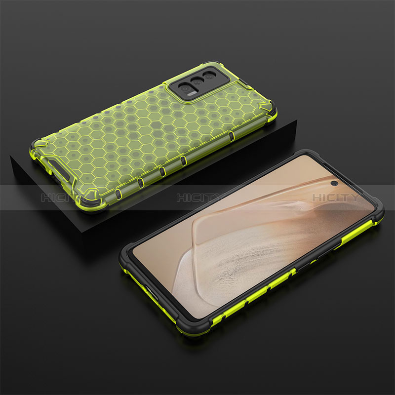 Coque Rebord Contour Silicone et Vitre Transparente Housse Etui 360 Degres AM2 pour Vivo iQOO 7 India 5G Vert Plus