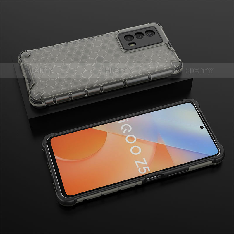 Coque Rebord Contour Silicone et Vitre Transparente Housse Etui 360 Degres AM2 pour Vivo iQOO Z5 5G Noir Plus