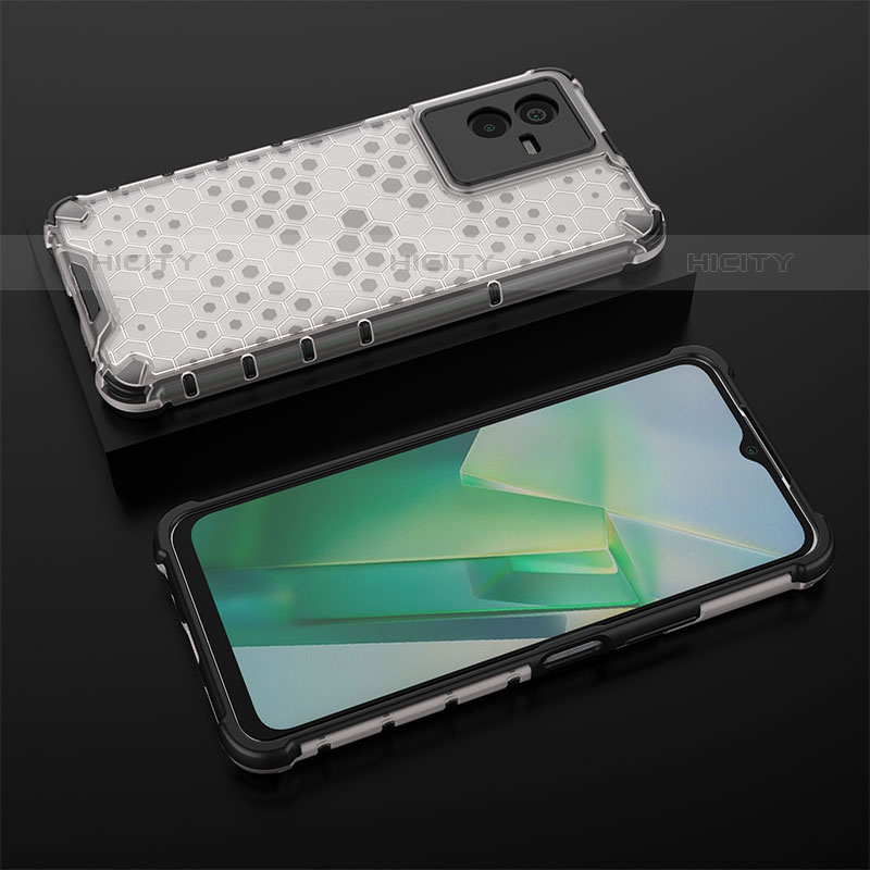 Coque Rebord Contour Silicone et Vitre Transparente Housse Etui 360 Degres AM2 pour Vivo iQOO Z6x Plus