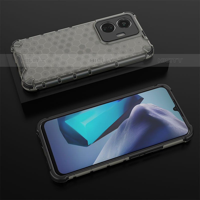 Coque Rebord Contour Silicone et Vitre Transparente Housse Etui 360 Degres AM2 pour Vivo T1 4G Noir Plus