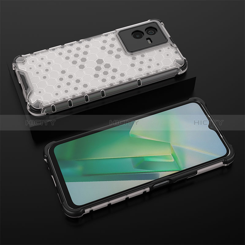 Coque Rebord Contour Silicone et Vitre Transparente Housse Etui 360 Degres AM2 pour Vivo T2x 5G Plus