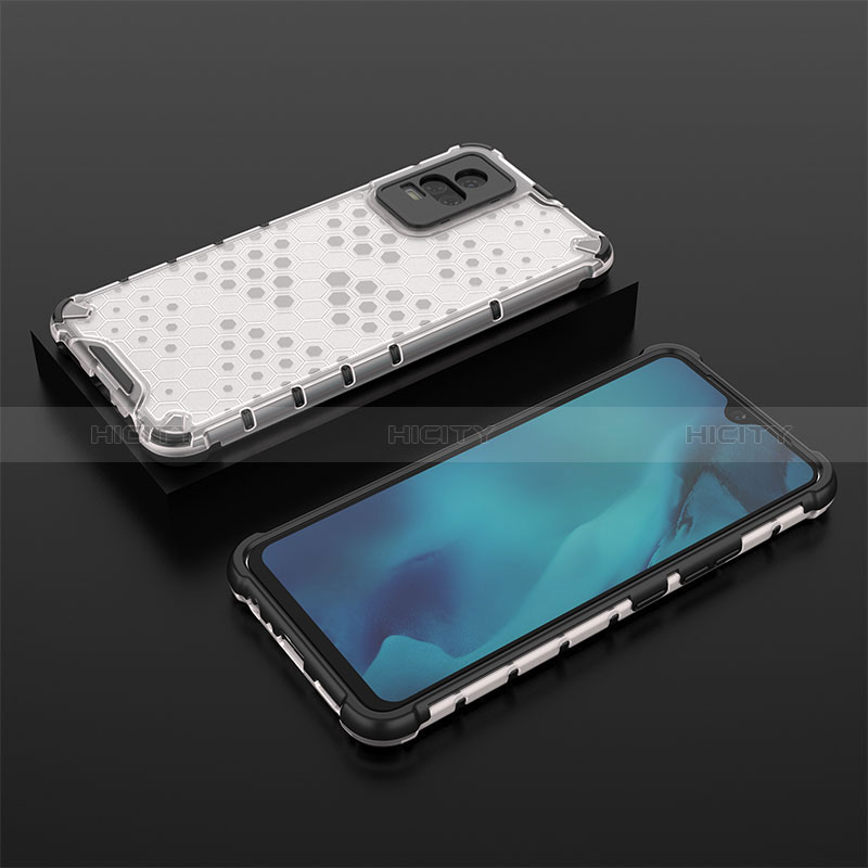 Coque Rebord Contour Silicone et Vitre Transparente Housse Etui 360 Degres AM2 pour Vivo V21e 4G Plus