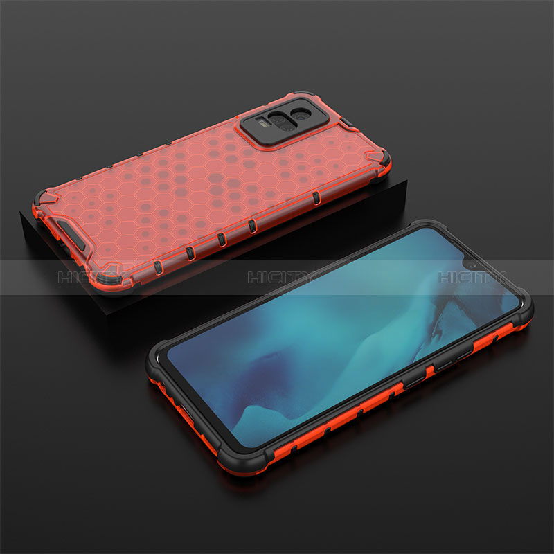 Coque Rebord Contour Silicone et Vitre Transparente Housse Etui 360 Degres AM2 pour Vivo V21e 4G Plus