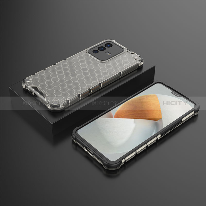 Coque Rebord Contour Silicone et Vitre Transparente Housse Etui 360 Degres AM2 pour Vivo V23 5G Noir Plus