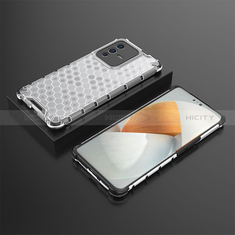 Coque Rebord Contour Silicone et Vitre Transparente Housse Etui 360 Degres AM2 pour Vivo V23 Pro 5G Blanc Plus