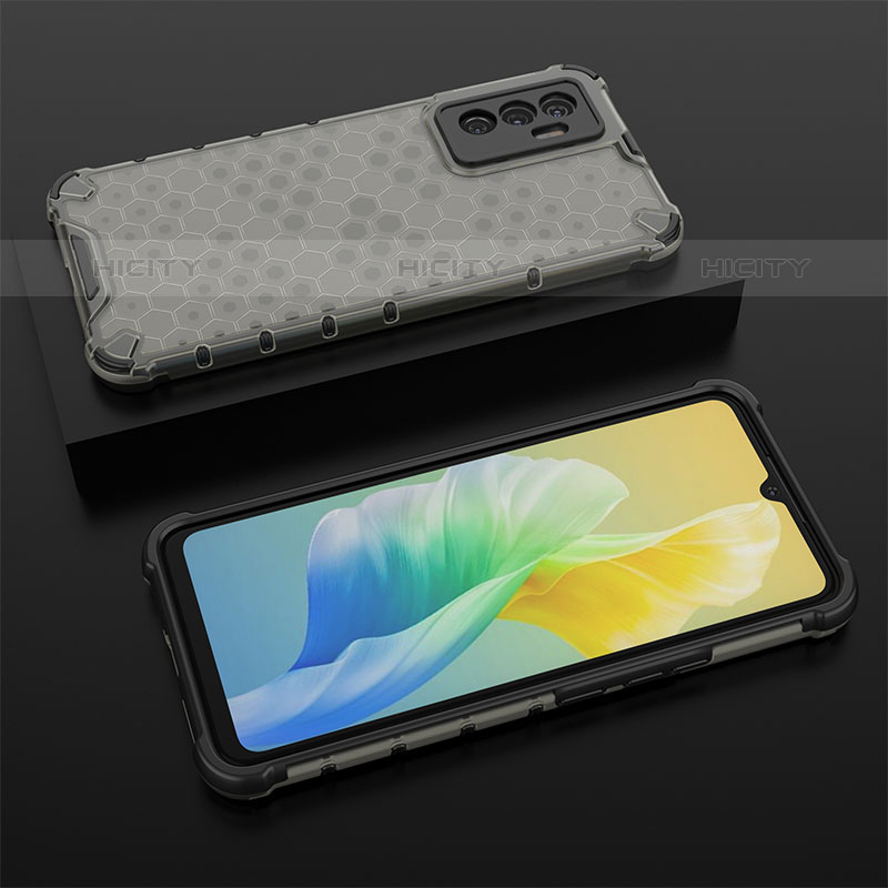 Coque Rebord Contour Silicone et Vitre Transparente Housse Etui 360 Degres AM2 pour Vivo V23e 5G Noir Plus