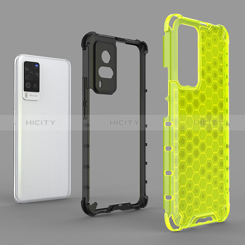 Coque Rebord Contour Silicone et Vitre Transparente Housse Etui 360 Degres AM2 pour Vivo X60 Pro 5G Plus