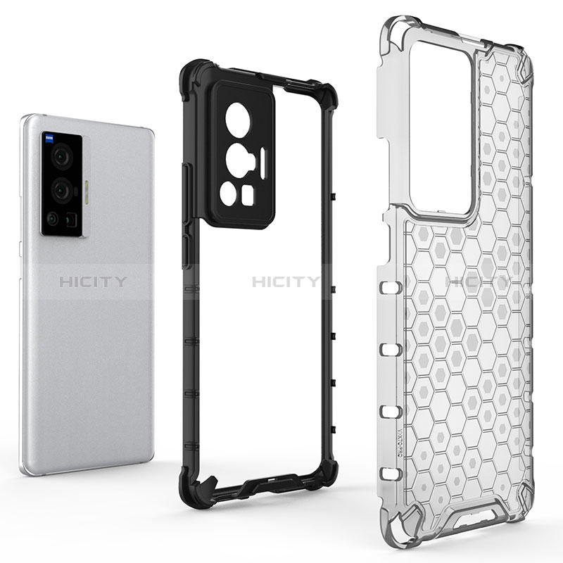 Coque Rebord Contour Silicone et Vitre Transparente Housse Etui 360 Degres AM2 pour Vivo X70 Pro 5G Plus