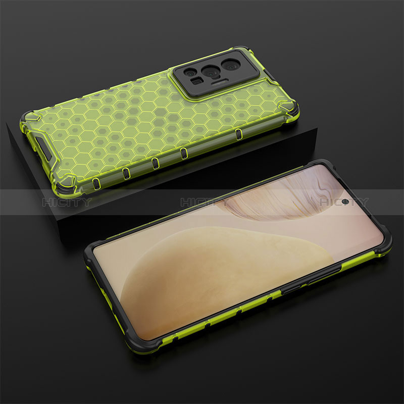 Coque Rebord Contour Silicone et Vitre Transparente Housse Etui 360 Degres AM2 pour Vivo X70 Pro 5G Plus