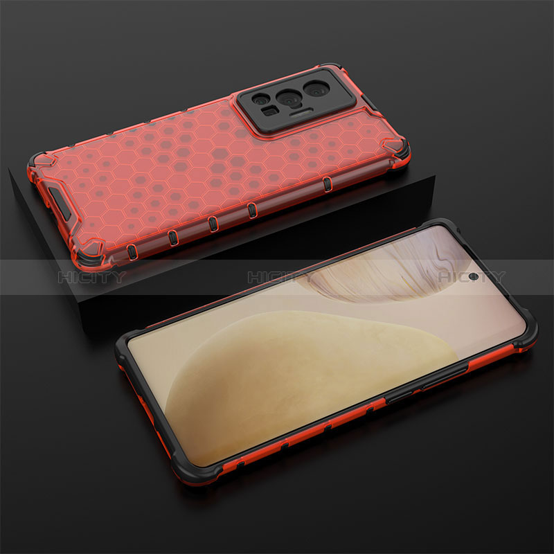 Coque Rebord Contour Silicone et Vitre Transparente Housse Etui 360 Degres AM2 pour Vivo X70 Pro 5G Plus