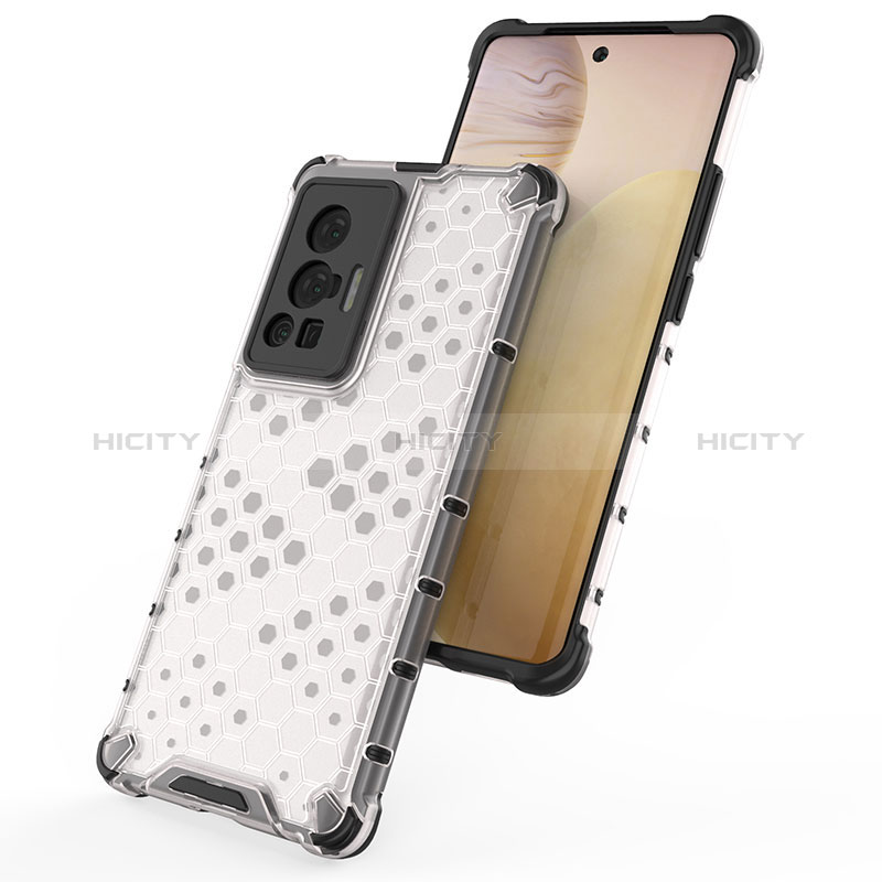 Coque Rebord Contour Silicone et Vitre Transparente Housse Etui 360 Degres AM2 pour Vivo X70 Pro 5G Plus