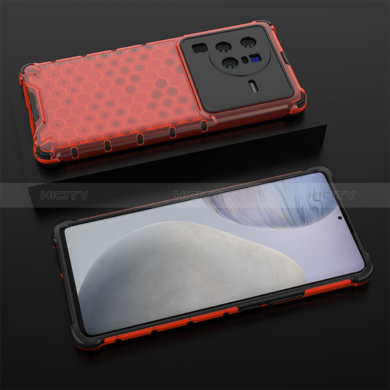 Coque Rebord Contour Silicone et Vitre Transparente Housse Etui 360 Degres AM2 pour Vivo X80 Pro 5G Plus